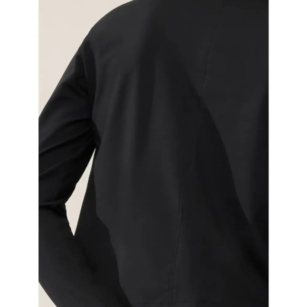 Athleta M Essential V-Neck Top Long Sleeve Black Medium Reg - Image 3