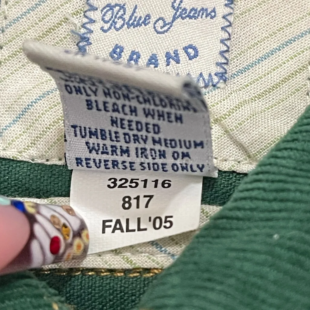 Vtg Y2K 2000s Old Navy Green corduroy cropped Jacket - Image 7