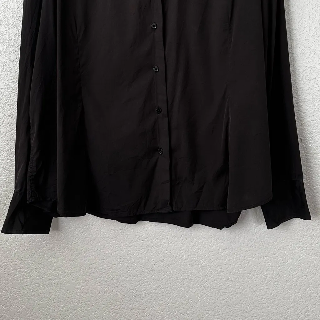 Mark Shale Cotton Blend Made in Italy Brown Button Down Women's Shirt, Size 16 - Image 4