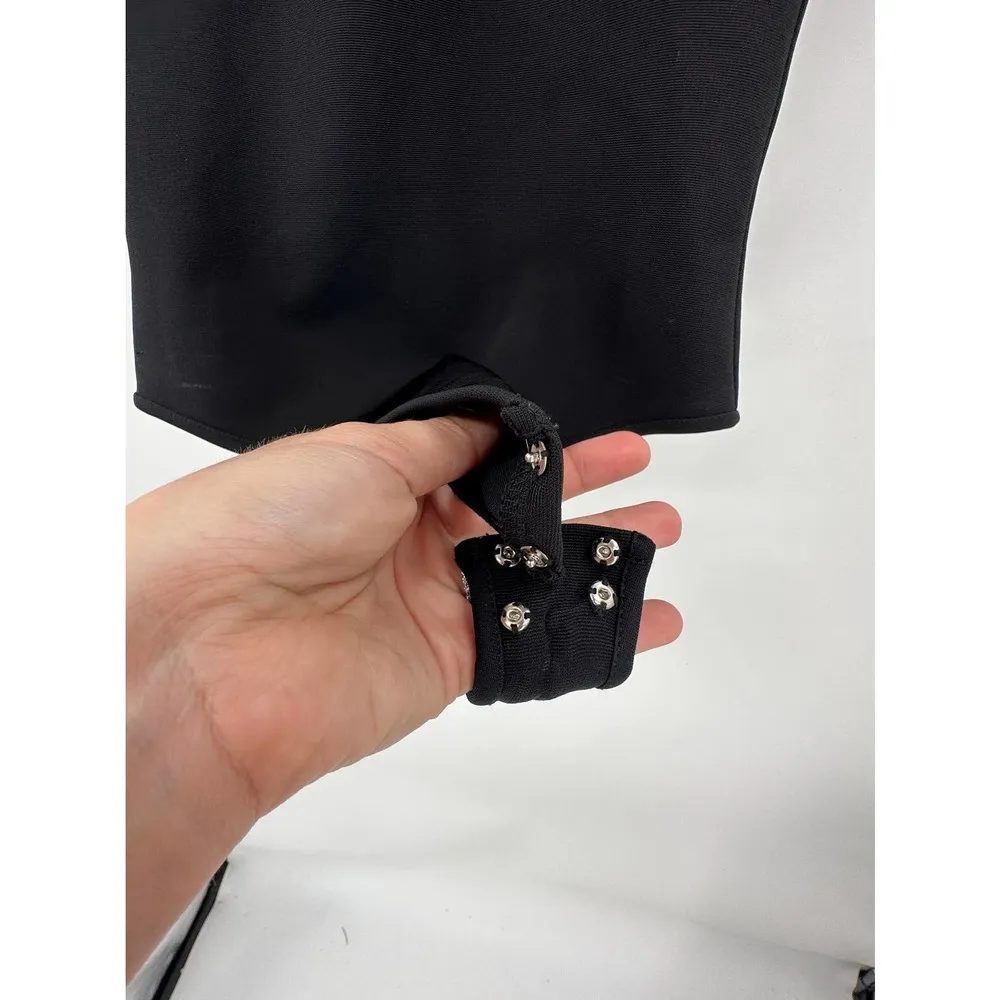 Gauge81 Nashvi Black Twisted Halter Neck Sleeveless Bodysuit Size XS - Image 4