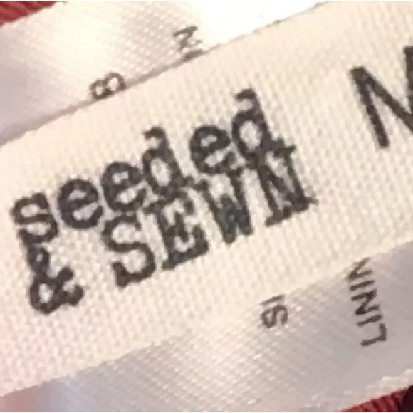 Seeded & Sewn Burgundy Lace Bralette Size M – Racerback Sheer‎ Padded Crop Top Red Size M - Image 4