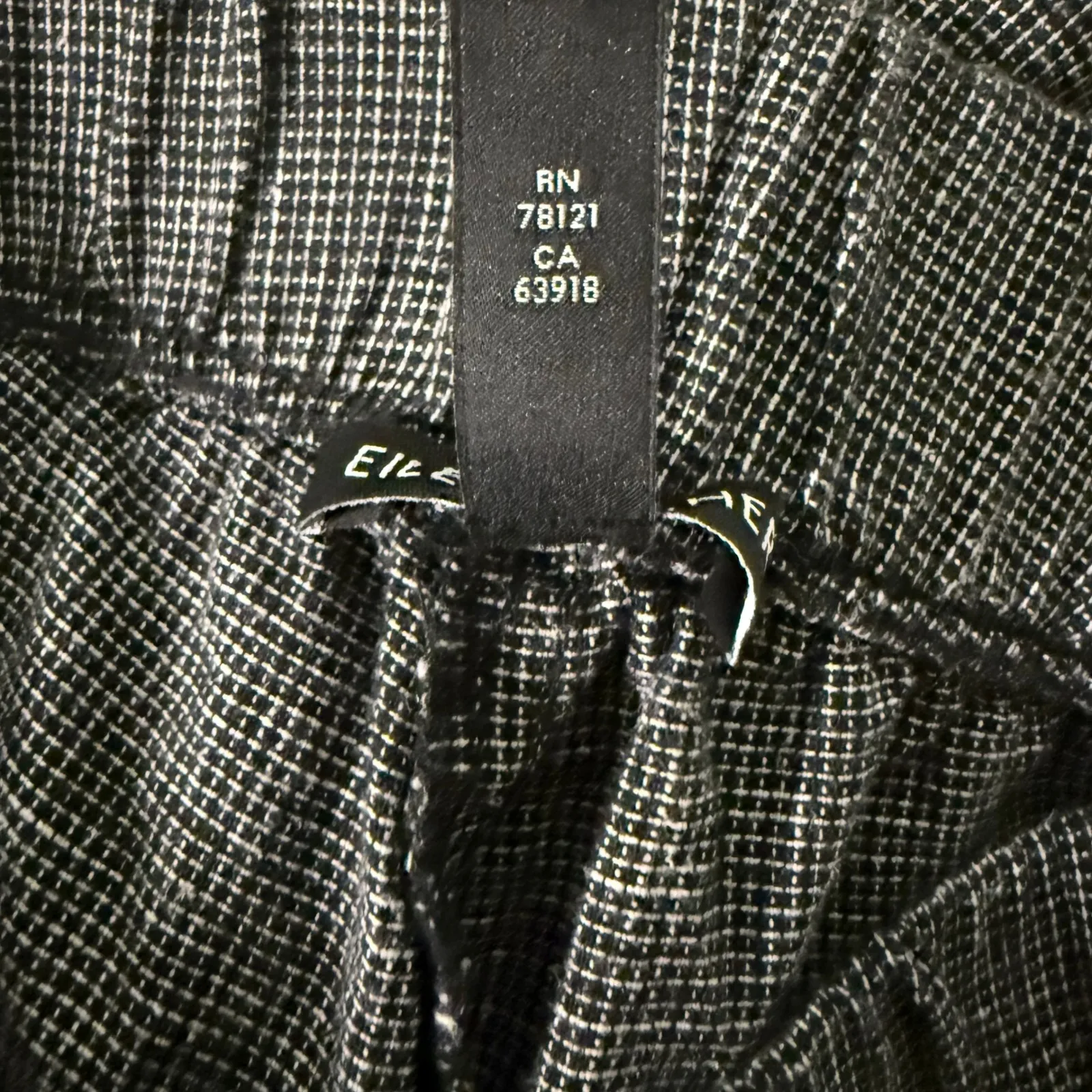Eileen Fisher Womens Pants PP Black White Tweed Elastic Waist Pull On Eco Hemp - Image 5