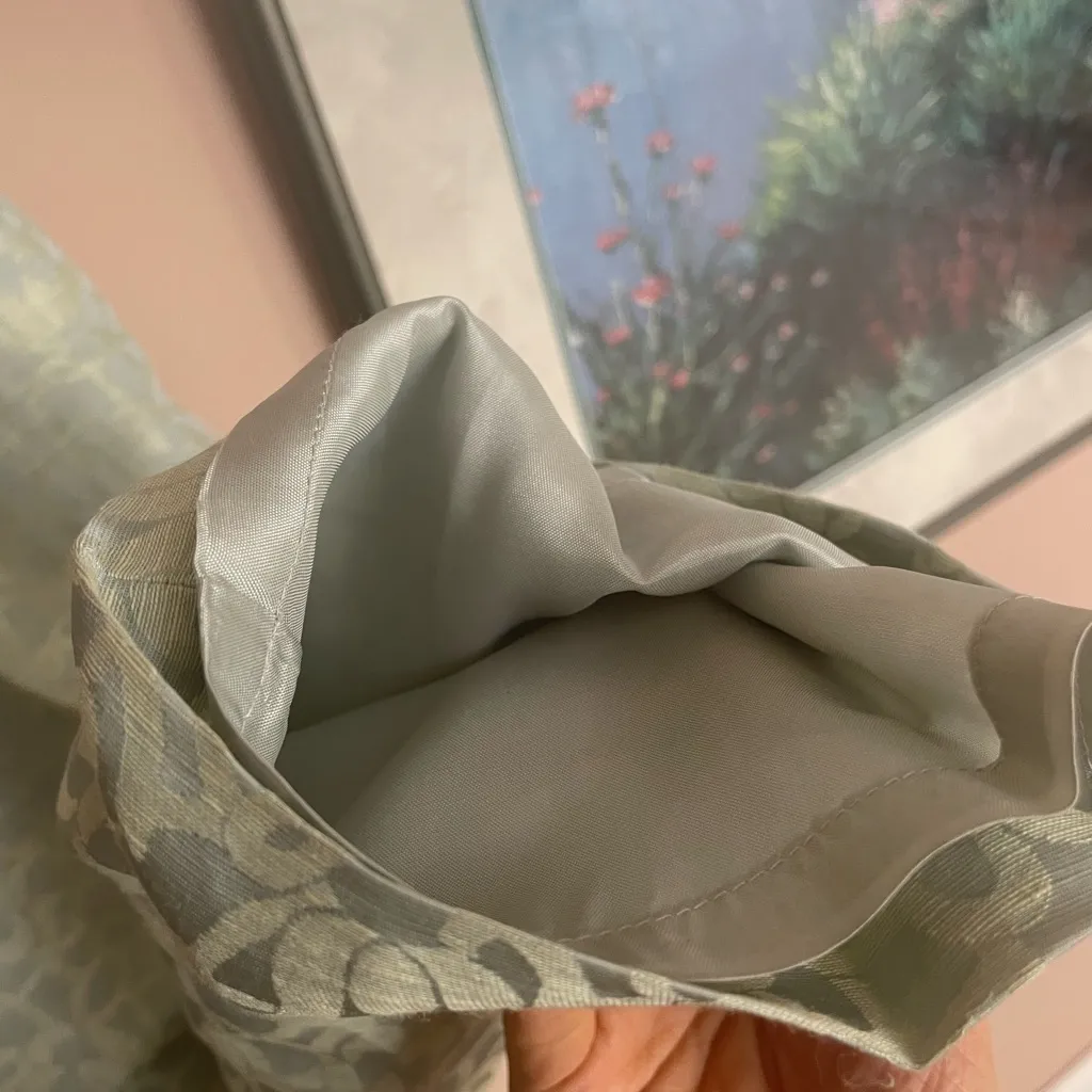 Linen and Silk Sigrid Olsen Light Gray Patterned Pants - Image 6