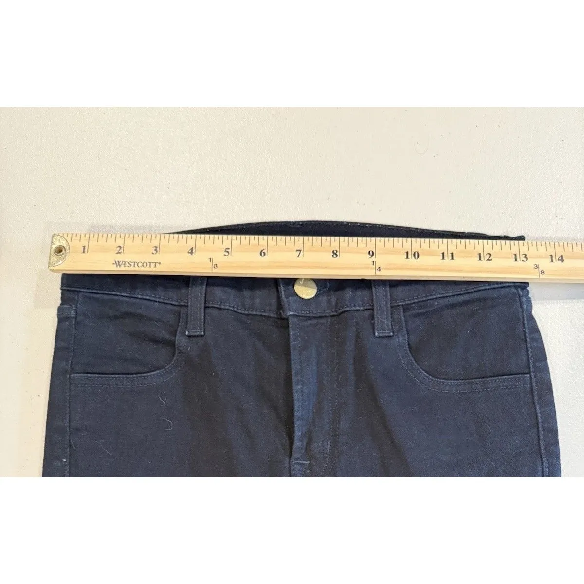 J Brand Maria Jeans Womens 26" Black Denim Skinny Pockets Stretch Cotton Punk - Image 4