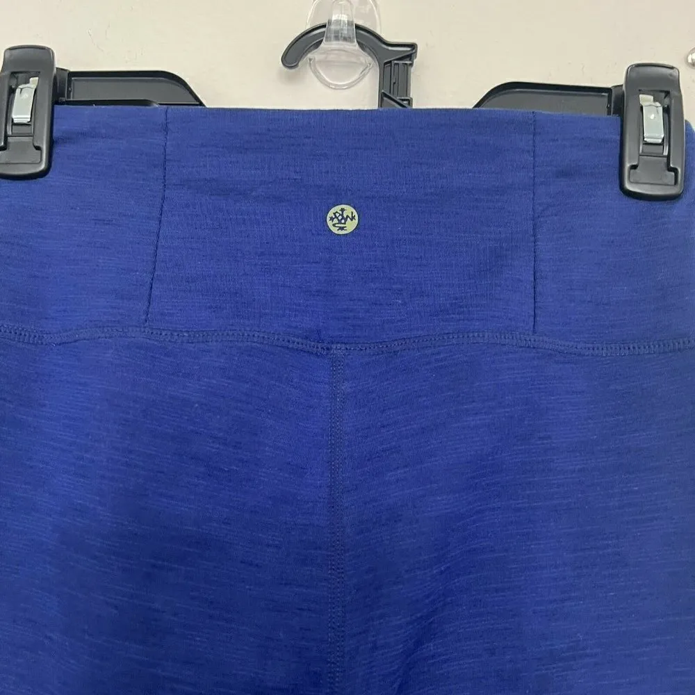 Manduka YOGA crop leggings pants indigo Moroccan blue XSMALL - Image 11