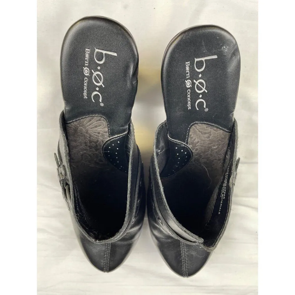 BOC Born Concepts Women's Black Shoes/Slide on Clogs Heel 3.75" Sz 8 SKU 3411 - Image 6