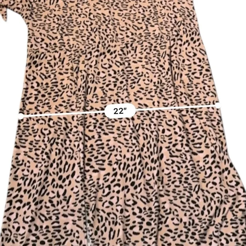 Eloquii NWT Animal Print Maxi Dress Size 22 Tie Sleeve Pink Party Style - Image 7