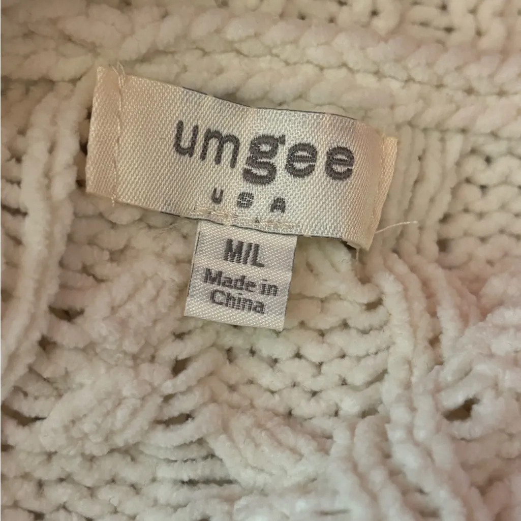 Umgee Ivory Cable Knit Cardigan - Image 2