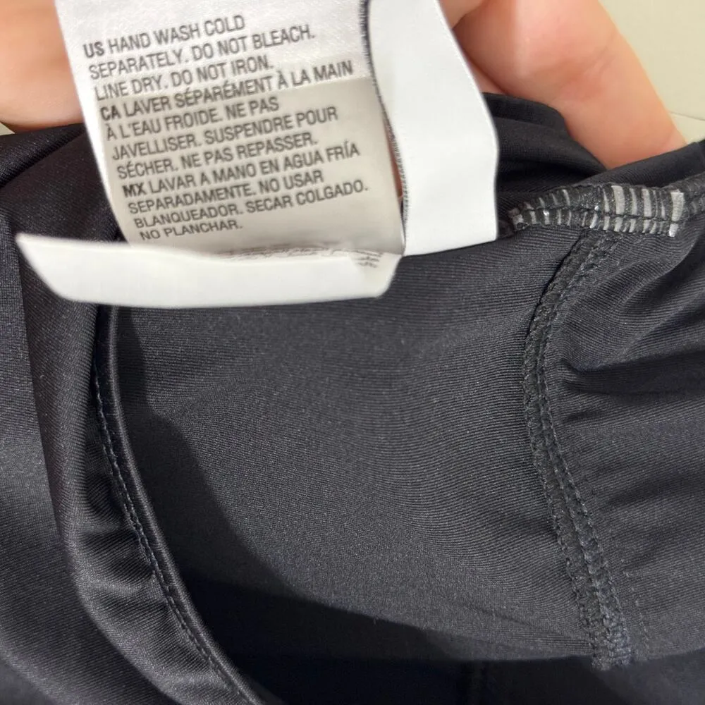 Bar III Women's Draped Cowl Neck Halter Neck Swim Dress Black Size Small New - Image 8