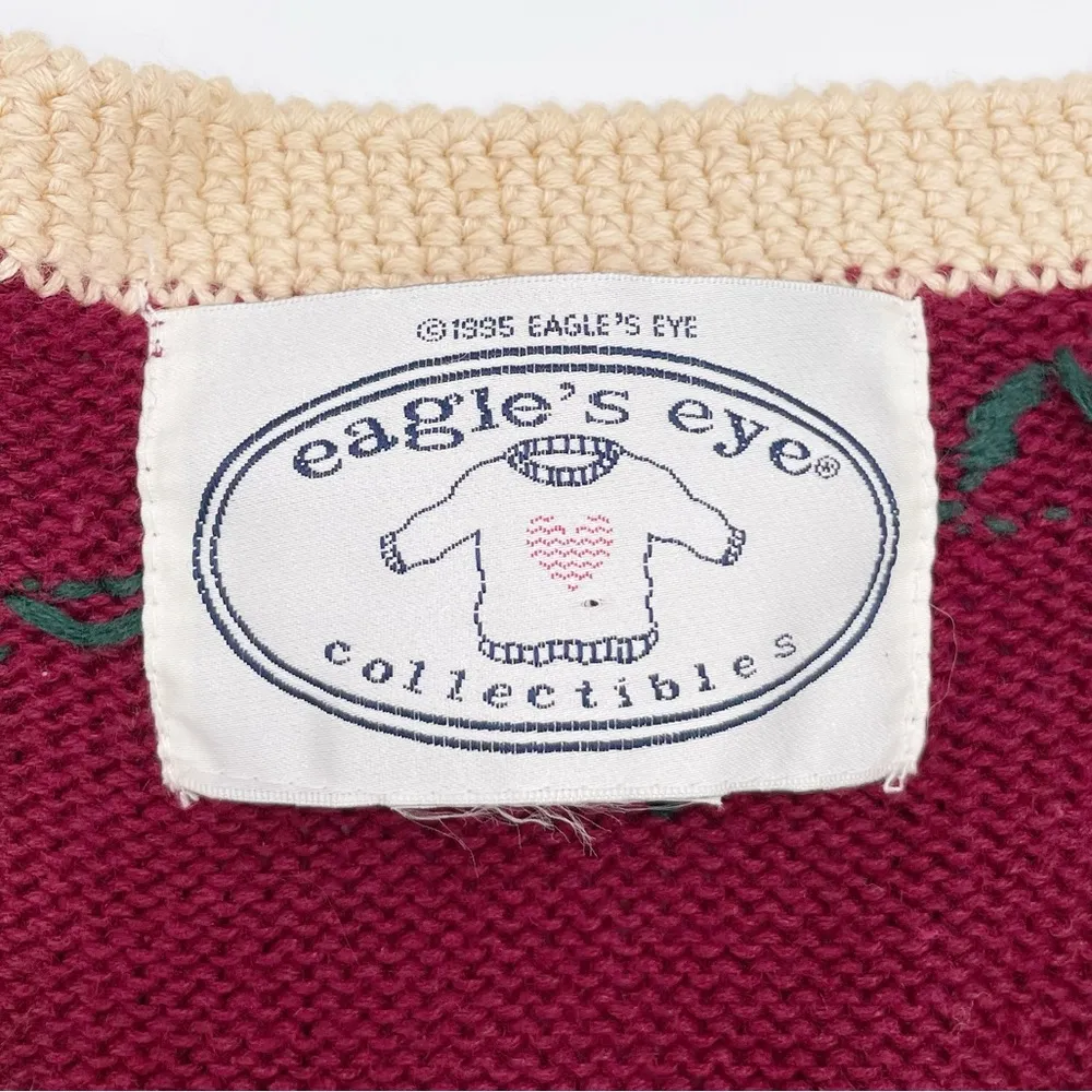 Vintage 1995 Eagle's Eye Collectibles Fall Harvest Knit Sweater Vest Retro 90s Red Size undefined - Image 3