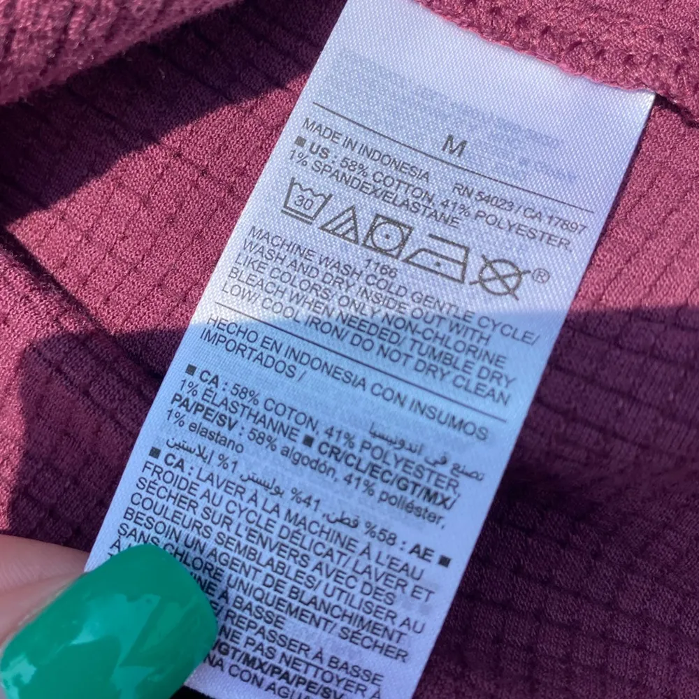 NWT Old Navy Gauzy Plum Purple Medium Babydoll Swing double strap tank top - Image 6