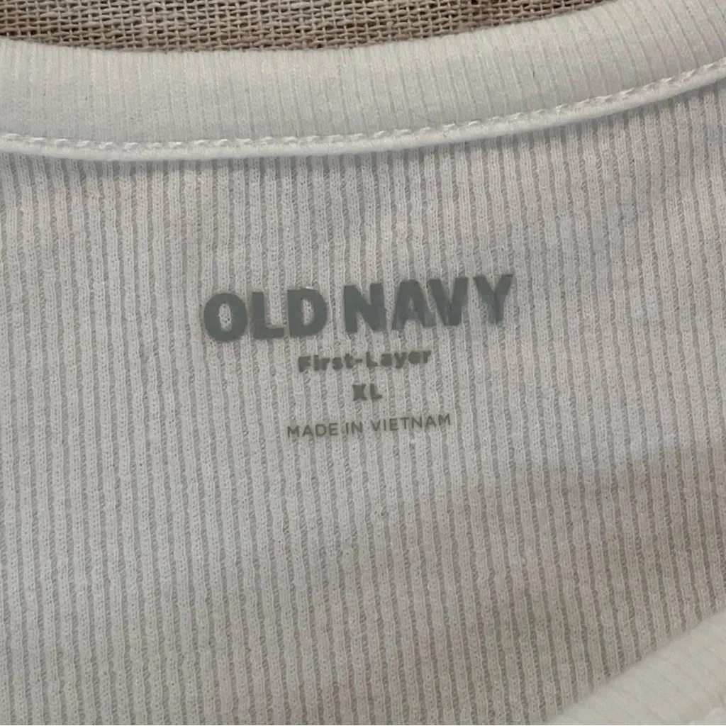 Old Navy | White First-Layer Ribbed Scoop-Neck Tank Top | XL - Image 7
