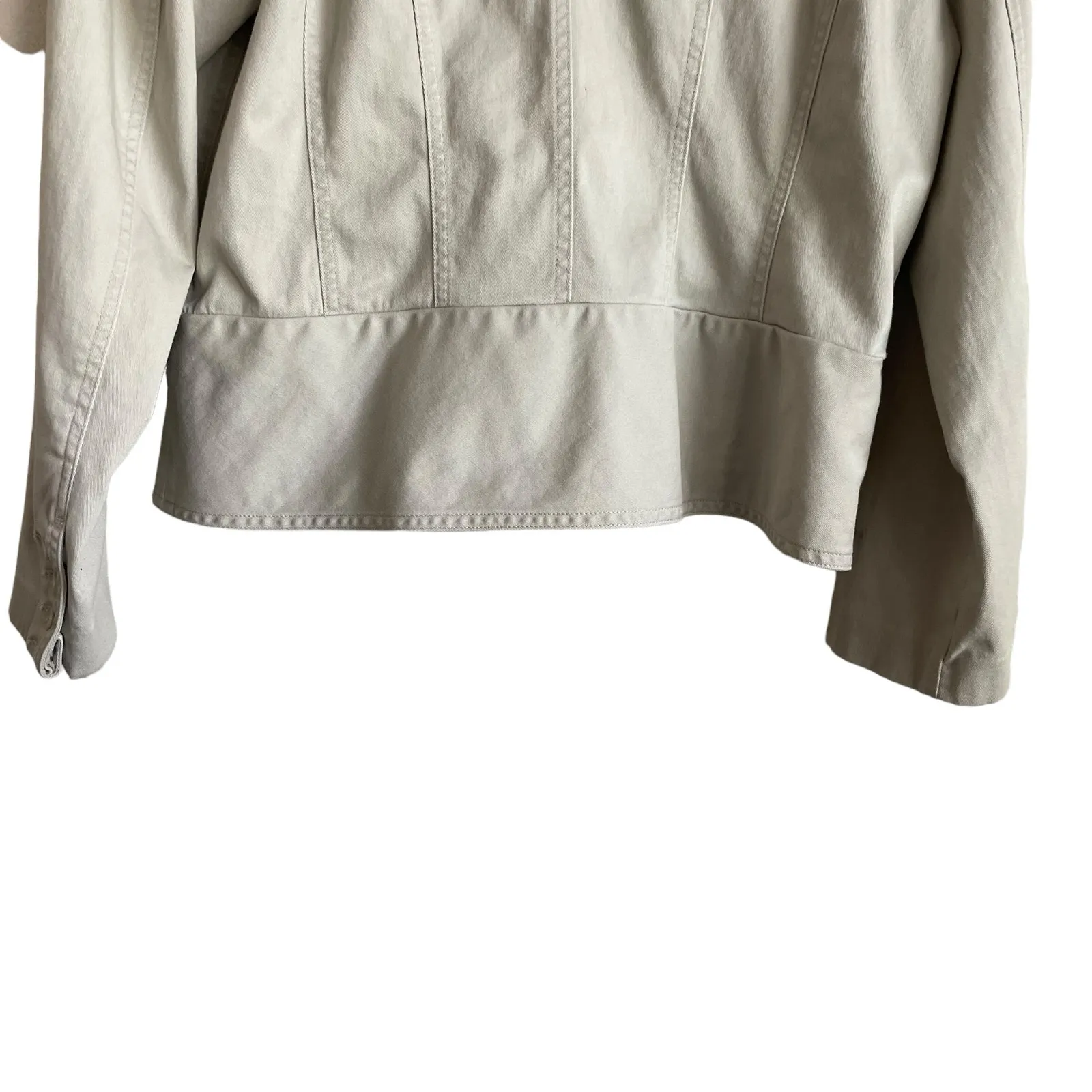 Cato Women Cotton Jacket‎ L Utility Button Up Structured Cowgirl Western Rodeo - Image 11