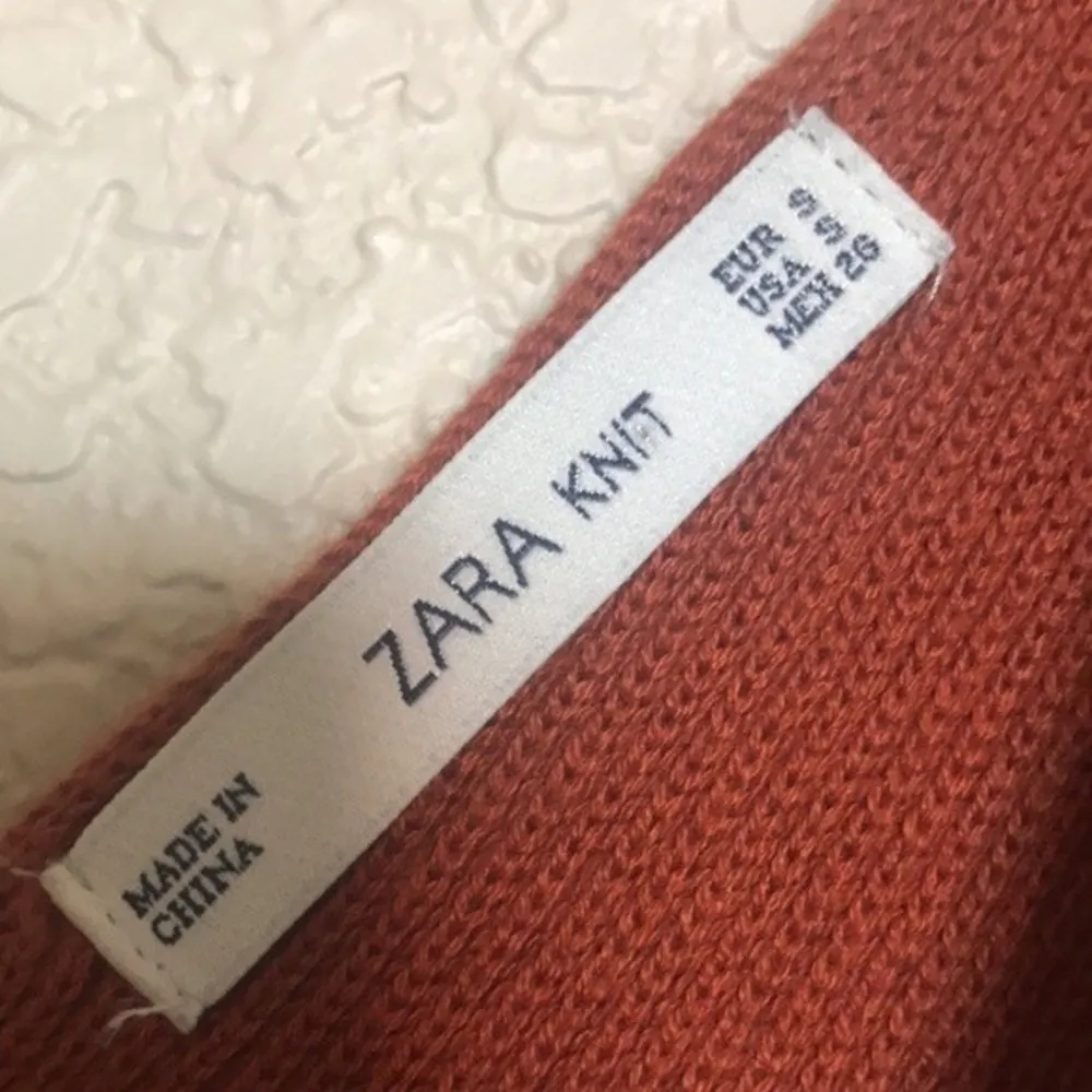 Zara Rust Color Knit MIDI Dress - Image 6
