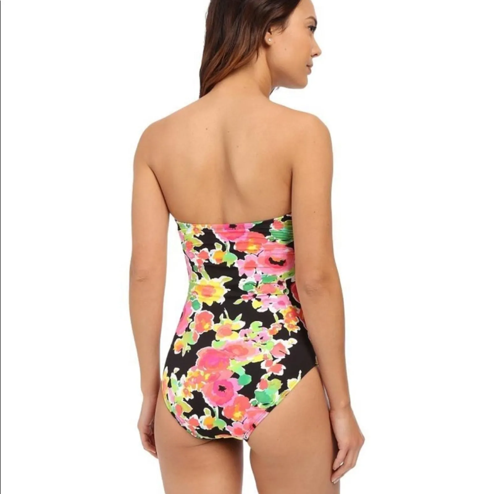 Lauren Ralph Lauren Floral Swimsuit One Piece Strapless 6 - Image 12