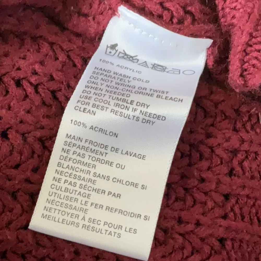 Urban Outfitters BDG Dark Red Knit Button-Up Cardigan Sweater Sz. - Image 6