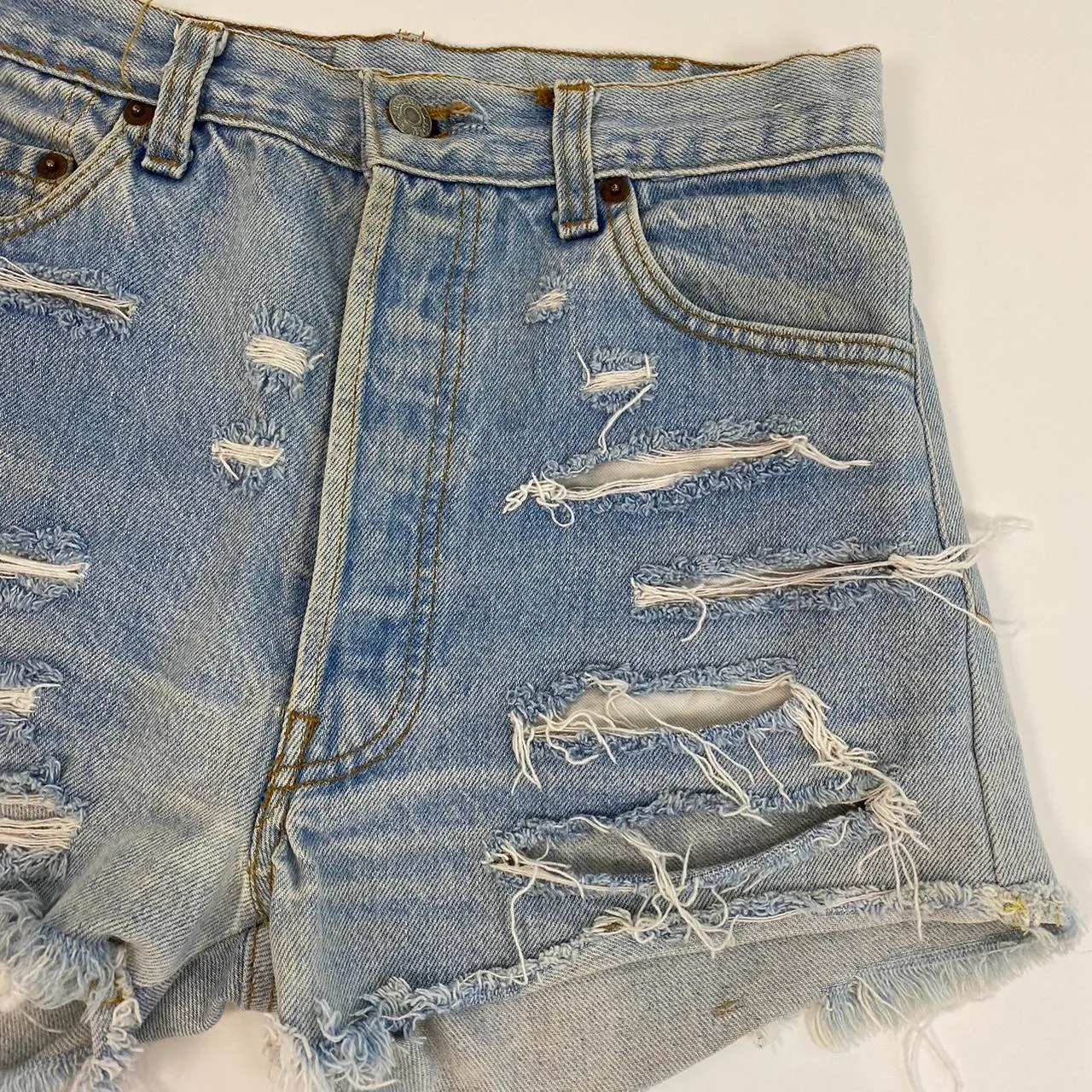 Levi's Ripped Jean Shorts - Image 2