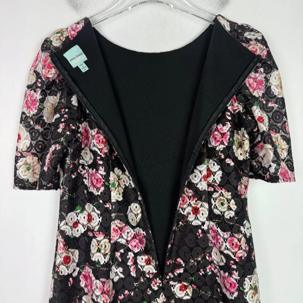 Anthropologie Plenty by Tracy Reese Gianna Dress Floral Lace Black Size 6 EUC - Image 11