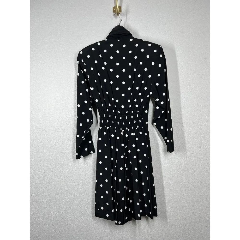 Vintage Breakin Loose Polka Dot Romper Size 7/8 Shawl Neckline Playsuit Small - Image 6