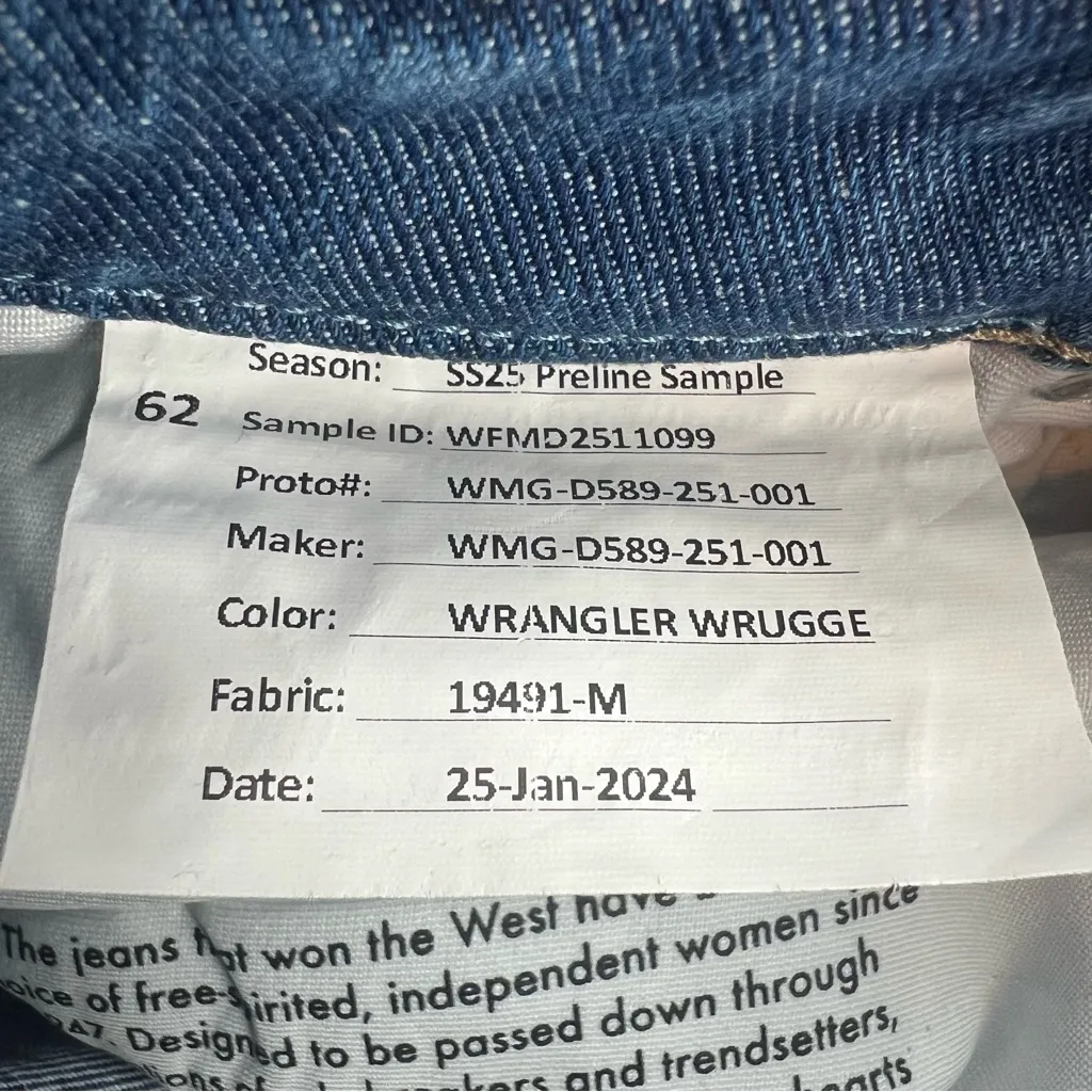 Wrangler The Denim Dress racerback buttons snap midi blue sz S - Image 6