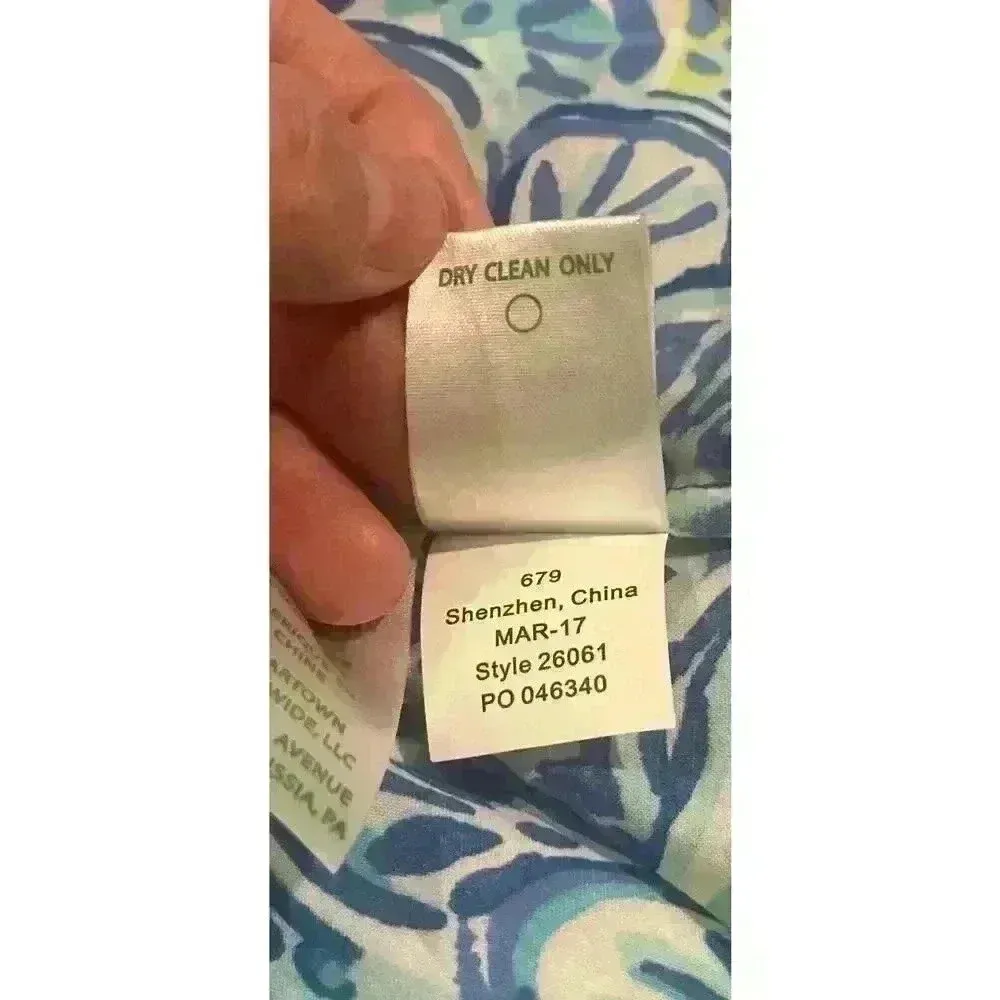 Lilly Pulitzer Alanna Swing Off Shoulder Dress Blue Crush After Party Size XXS - Image 11