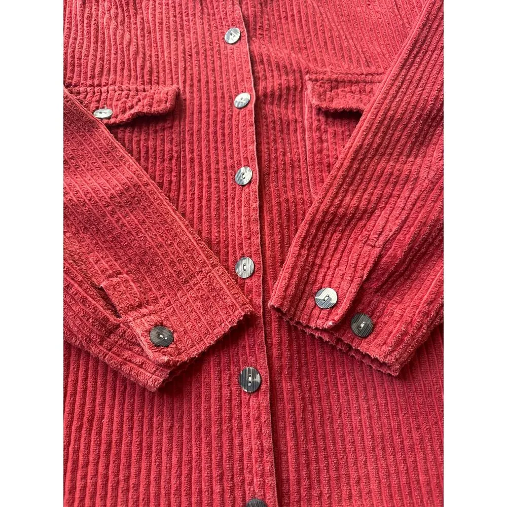 Vintage Eddie Bauer oversize Baggy Chorduroy shirt jacket large - Image 8