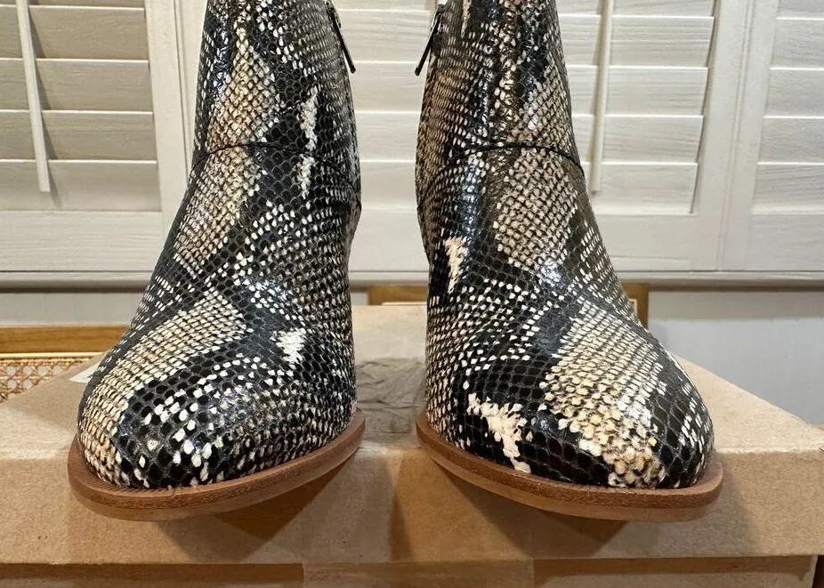 Madewell Ankle Boots Snake Embossed Leather Moonstone Multi Size 7 NIB Cloudlift - Image 6