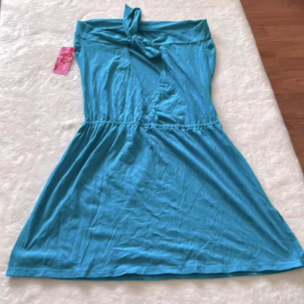 NWT Swim Cover Up Size M Color Turquoise - Image 4