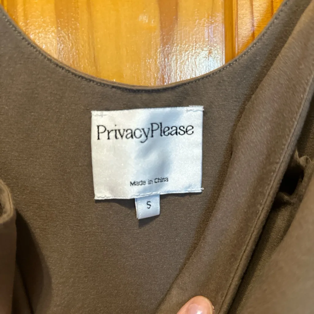 Privacy Please Cassiar Dress In Army Bodycon Jersey Knit Mini Mocha Mousse Small - Image 6