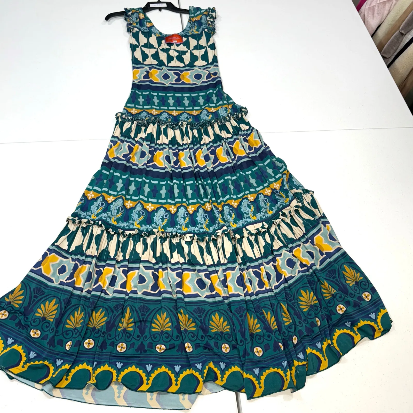 La DoubleJ Pimento maxi sleeveless Dress Medium Green - Image 4