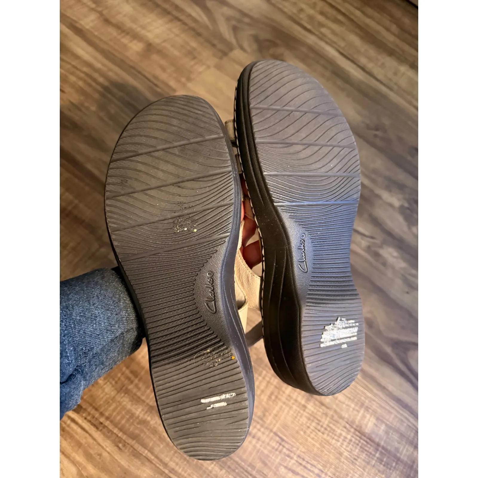 Clarks Collection Adjustable Leather Sandals Merliah Bonita Sand Sz 9.5W - Image 5