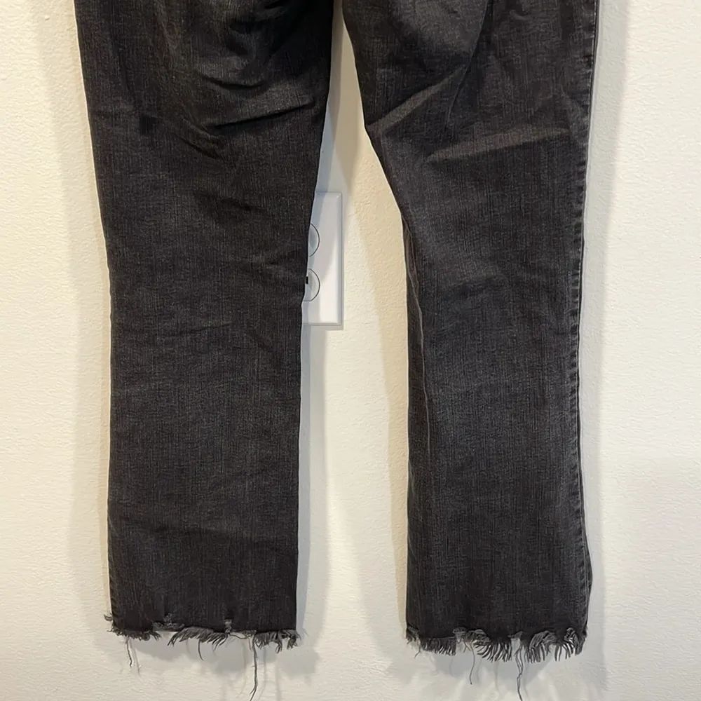 Madewell Black Cali-Demi Boot Jeans Raw Hem Size 24 EUC - Image 6