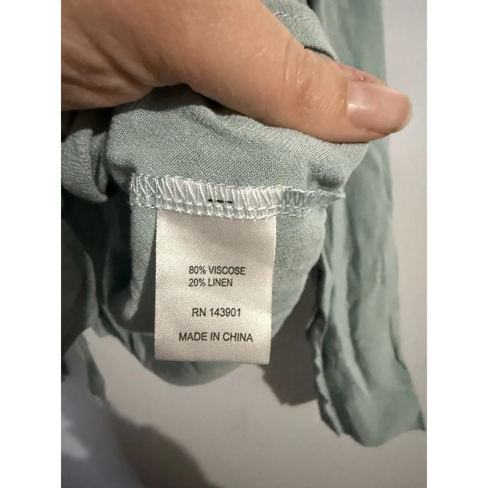 NWT Coco + Carmen Women's Linen Blend Light Blue Blouse Size XS - Image 3