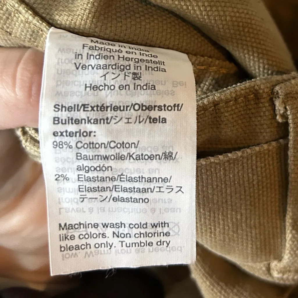 Madewell Women's 25 High Waist Khaki Wide Leg Crop Utility Pants Bottoms Jeans - Image 4