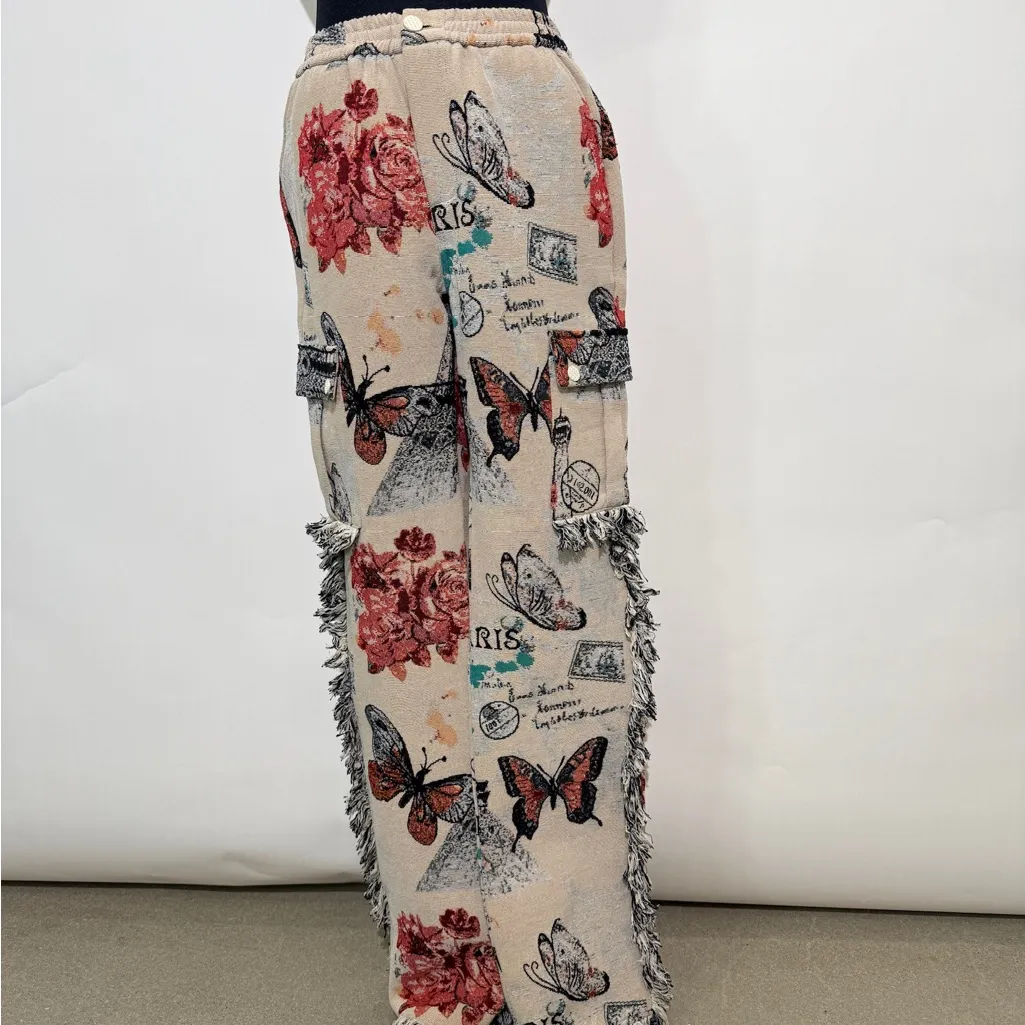 Guapi Paris Butterfly Tapestry Pants (Size 30) Red - Image 2