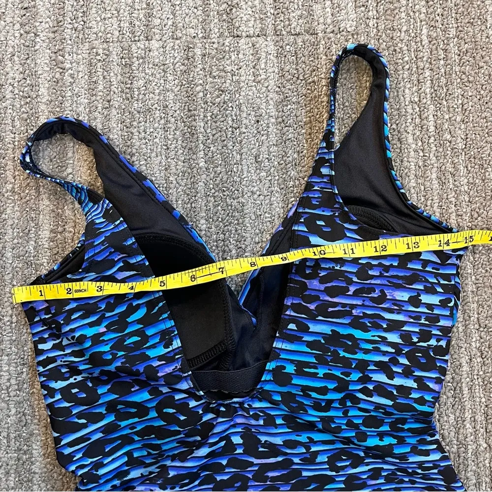 Miraclesuit Swimsuit Purrfection Crossover One Piece Animal Print 10 12 - Image 6