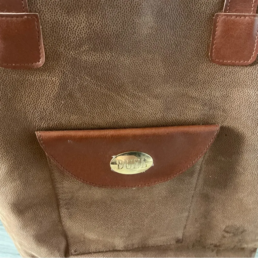 Dune London brown suede large handbag tote shopping bag - Image 8