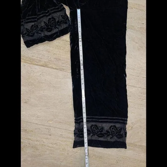 Made Fashion Week for Impulse Women Pants M Black Velvet Trousers Pants‎ W Mesh Size M - Image 7