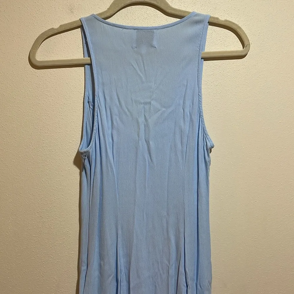 Privacy Please Revolve Lomax Light Blue Button Front Midi Tank Dress Size Small - Image 8