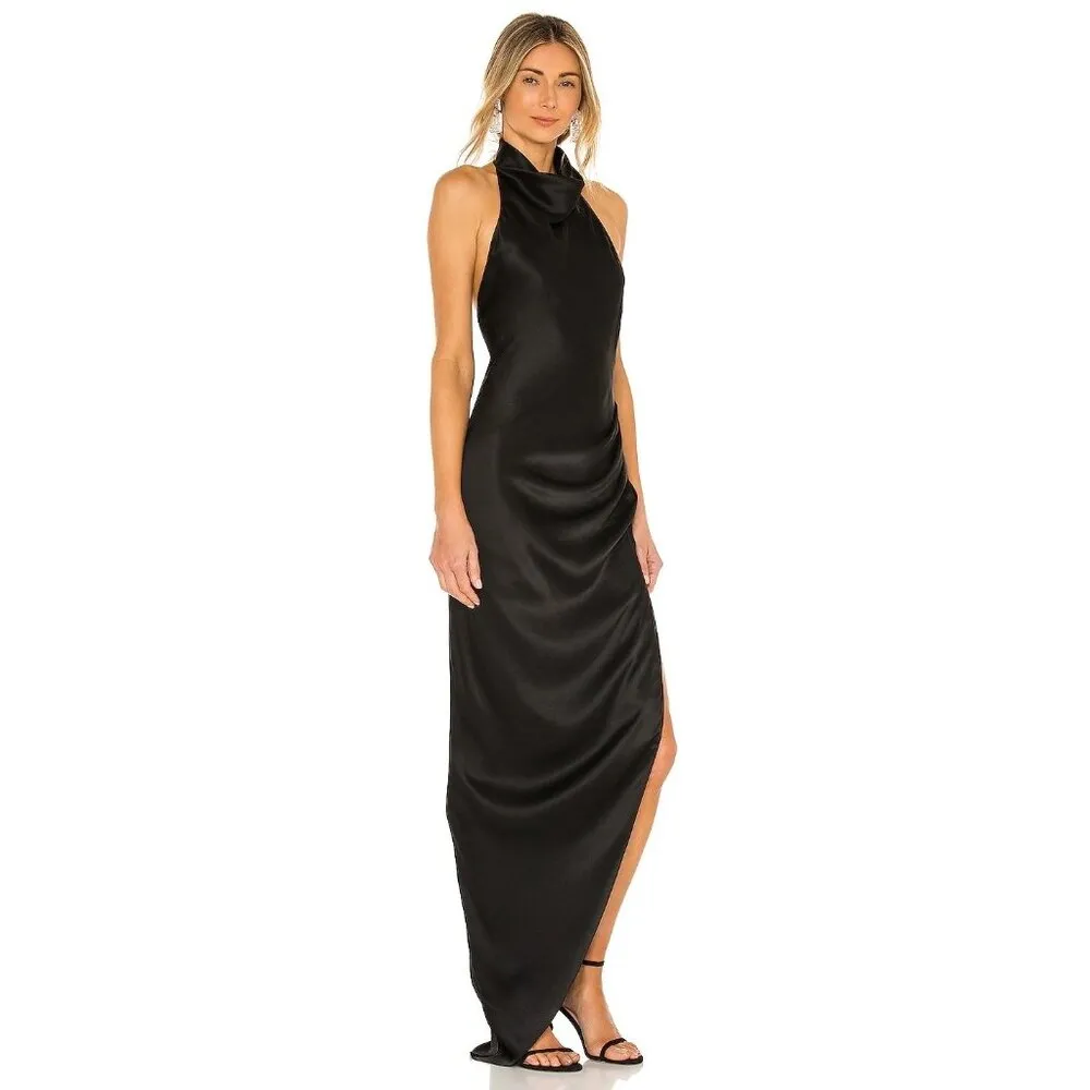 Amanda Uprichard X REVOLVE Samba Gown in Black XSmall New Long Dress Maxi - Image 3
