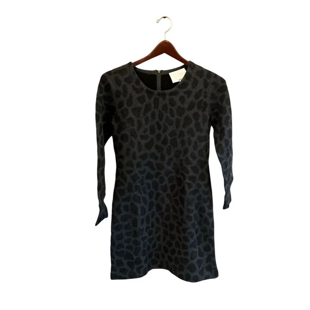 3.1 Phillip Lim‎ Women's Gray Animal Print Sweater Dress Size M 100% merino wool - Image 3