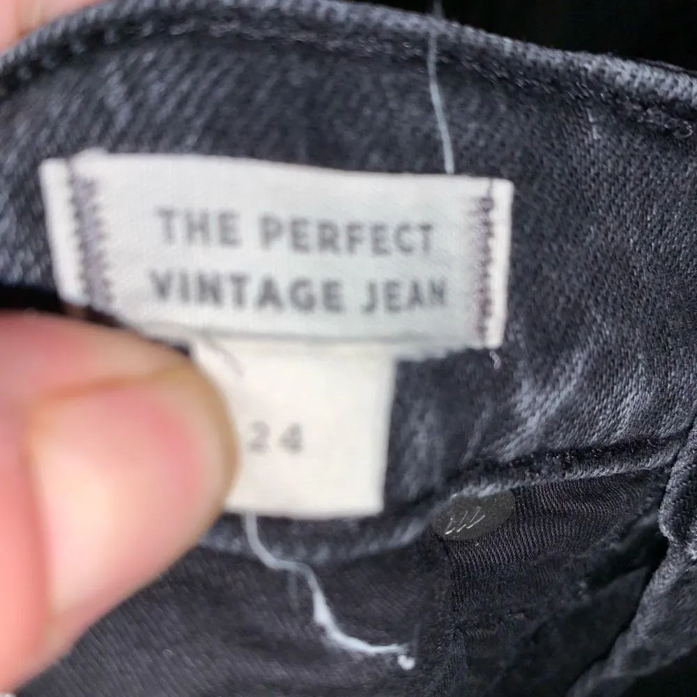 Madewell 24 washed black perfect Vintage jean fair trade - Image 2
