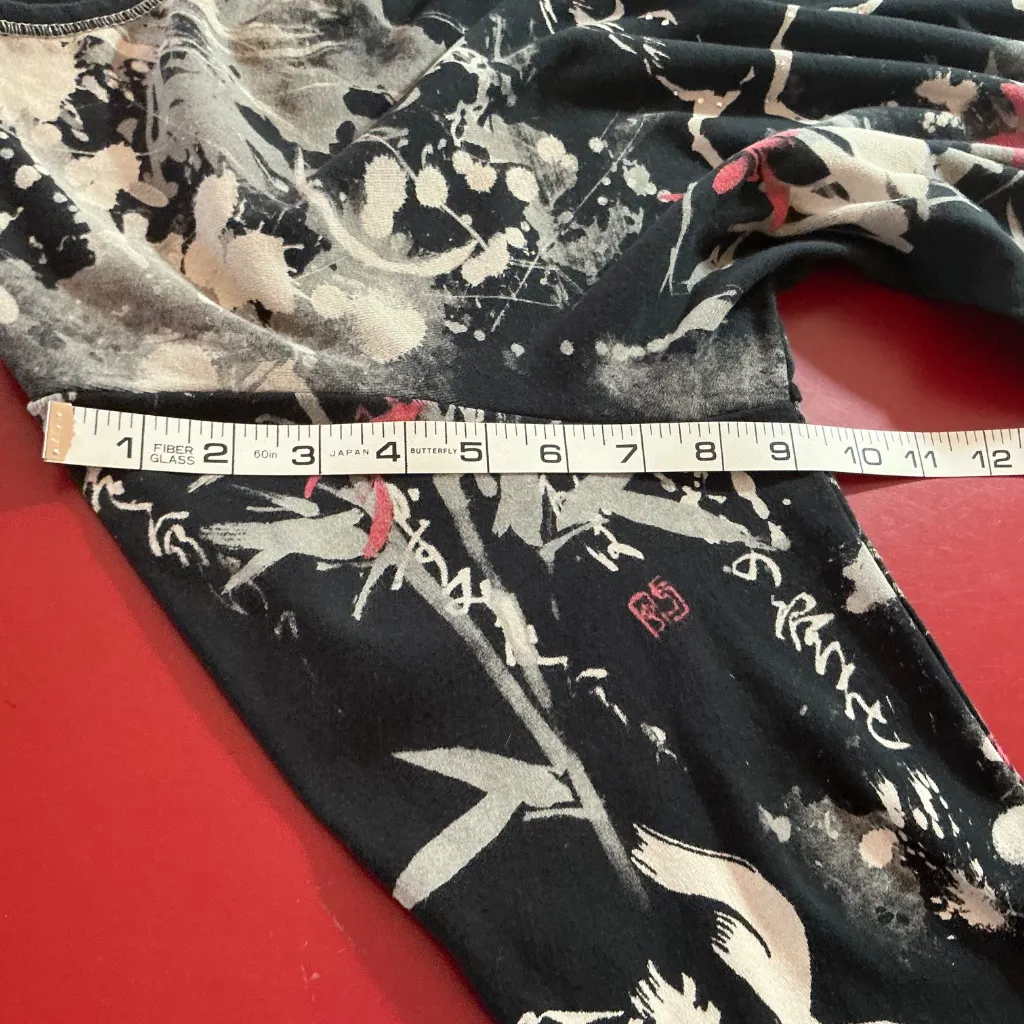 Jess & Jane Top Womens 1X Cotton Horse Print Artsy Equestrian Western Boho comfy Black - Image 8