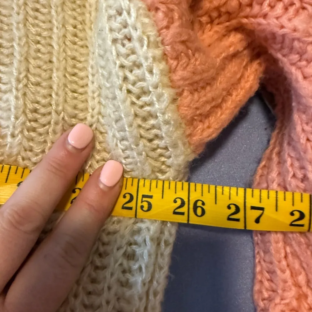 PrettyLittleThing Cream and Brown Cowl Neck Sweater - Image 4