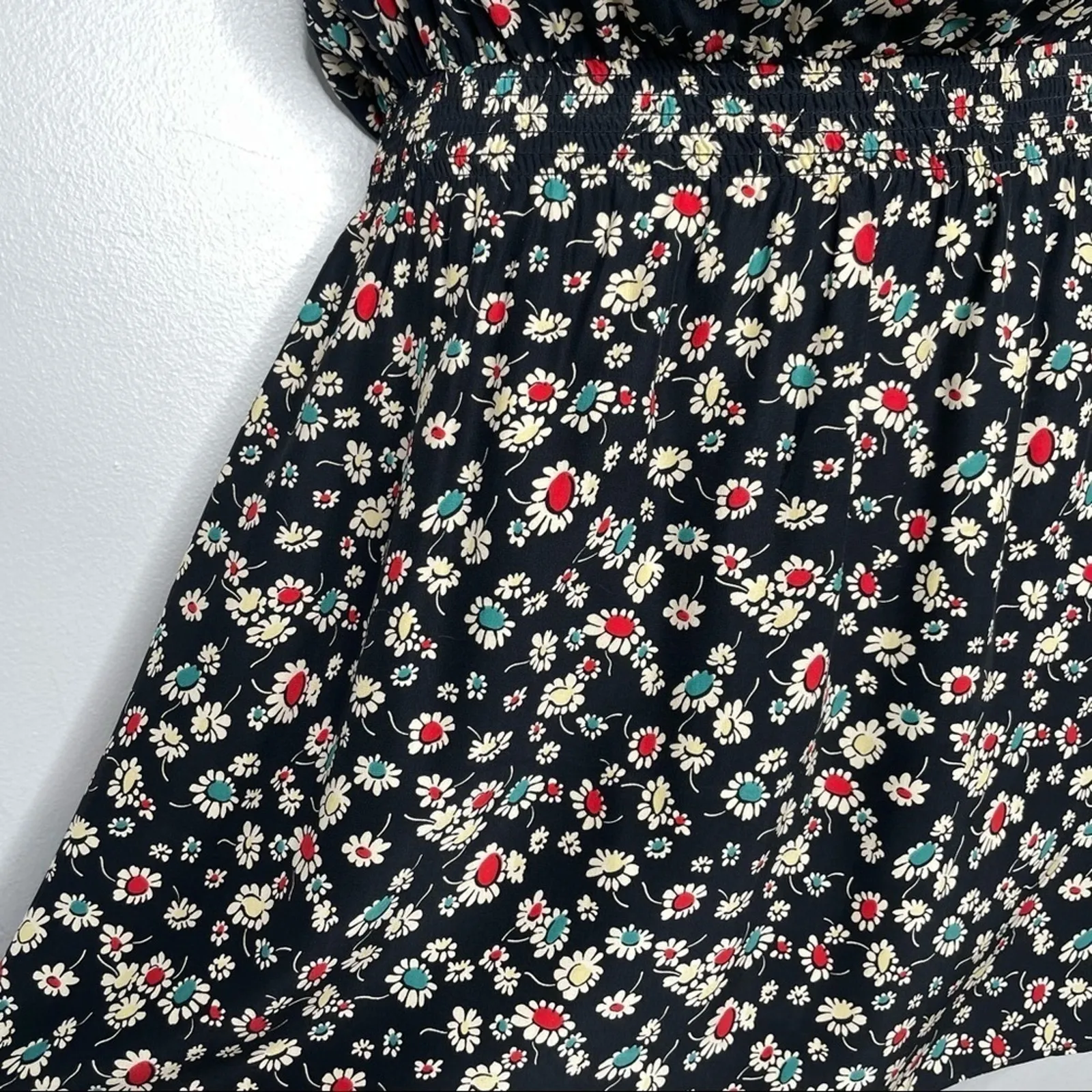 PARKER Silk Dress Womens Size XS Floral Summer Boho Country Chic Cottage Fairy - Image 4