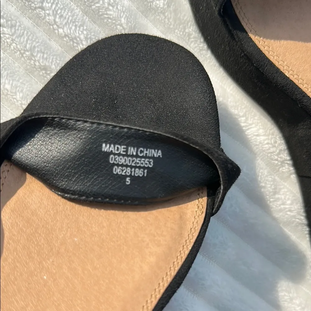 ASOS Black Suede Sandals with Wide Strap and Cushioned Sole - Image 8