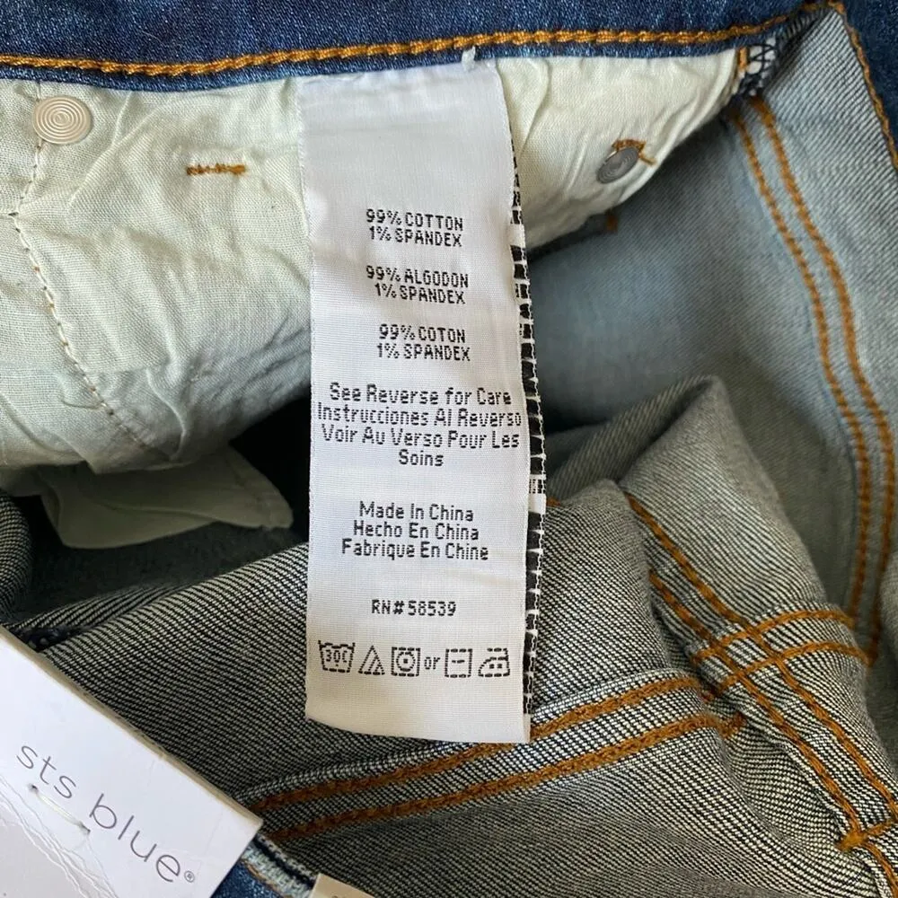 STS Blue Aria Wide Leg Crop Jeans 11” Inch High Rise NWTS size 31 - Image 7