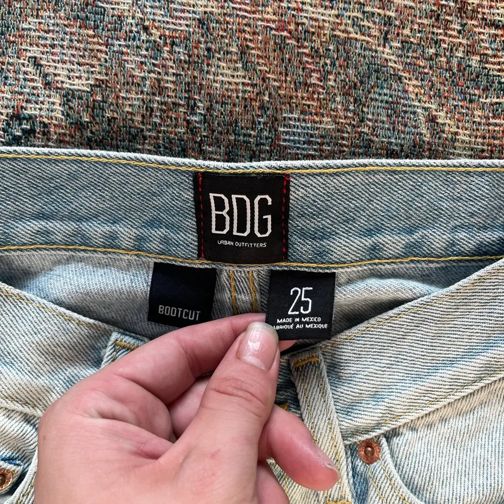 Vintage BDG Urban Outfitters High Waist Light Wash Bootcut Jeans 90s Streetwear - Image 14
