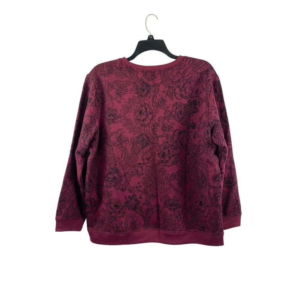 Karen Scott Women's Floral Sweater - Image 2