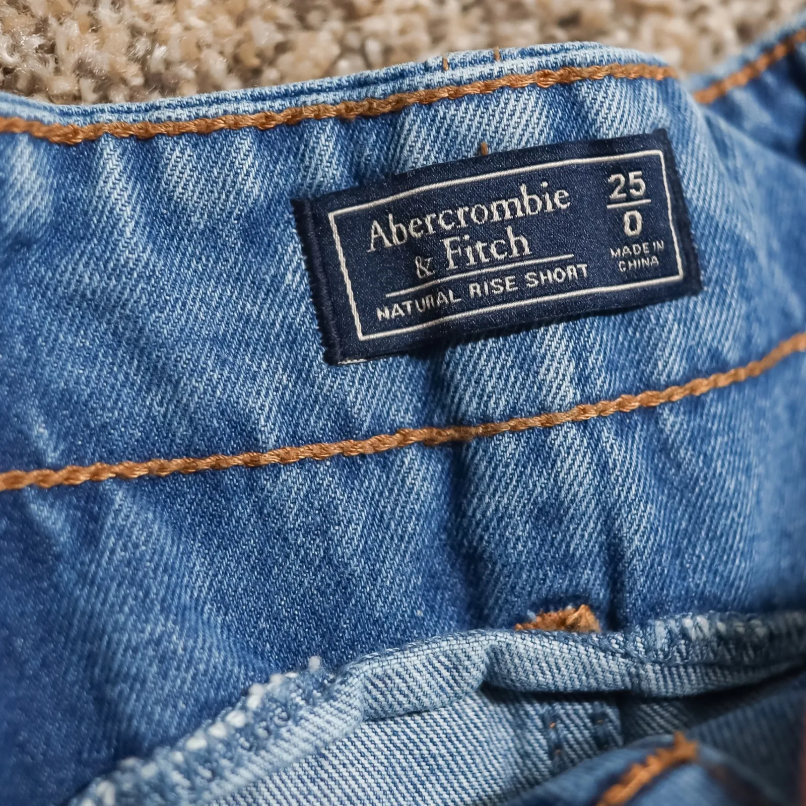 Abercrombie & Fitch Paper‎ Bag Denim Shorts Womens 25 Button Fly Tie Waist - Image 4